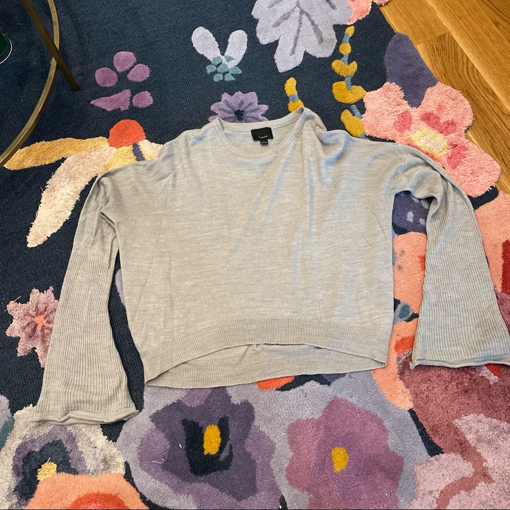 NWOT Lumiere Cropped gray sweater